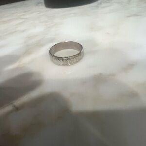 Silver Patterned Ring